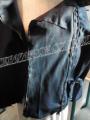 Blouson biker pose fermeture eclair interieure et préparation col