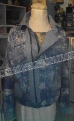 Blouson bleu ciel 1