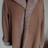 Manteau en tissu laine coloris marron glacé