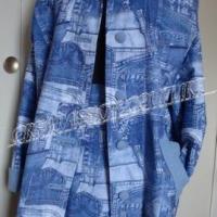 Ensemble Tailleur en coton chambray coloris jeans